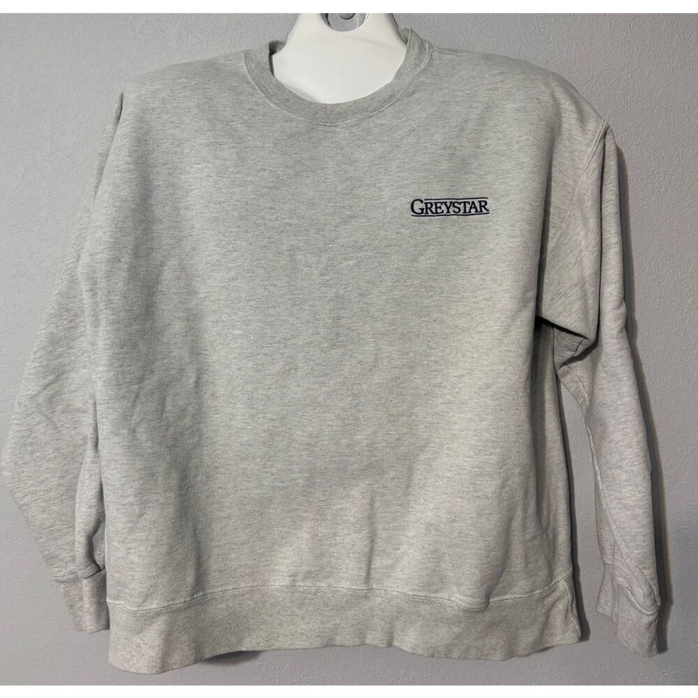 VINTAGE 80s 90s Greystar Crewneck Sweatshirt Hanes Heavyweight Mens Large